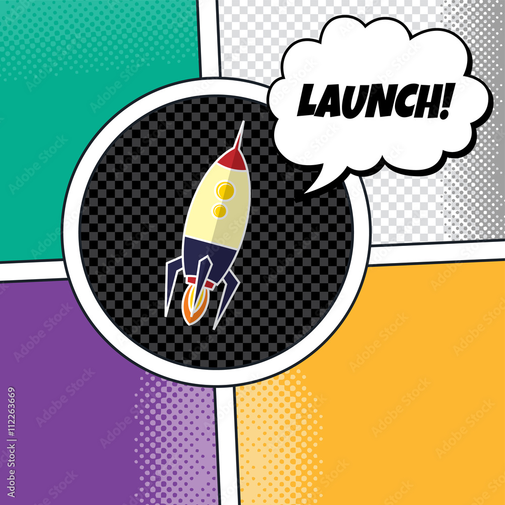 rocket ship launch theme vector art illustration rocket ship launch theme vector art illustration