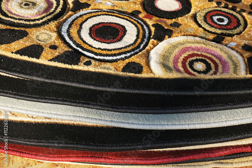 close up on stacking carpet