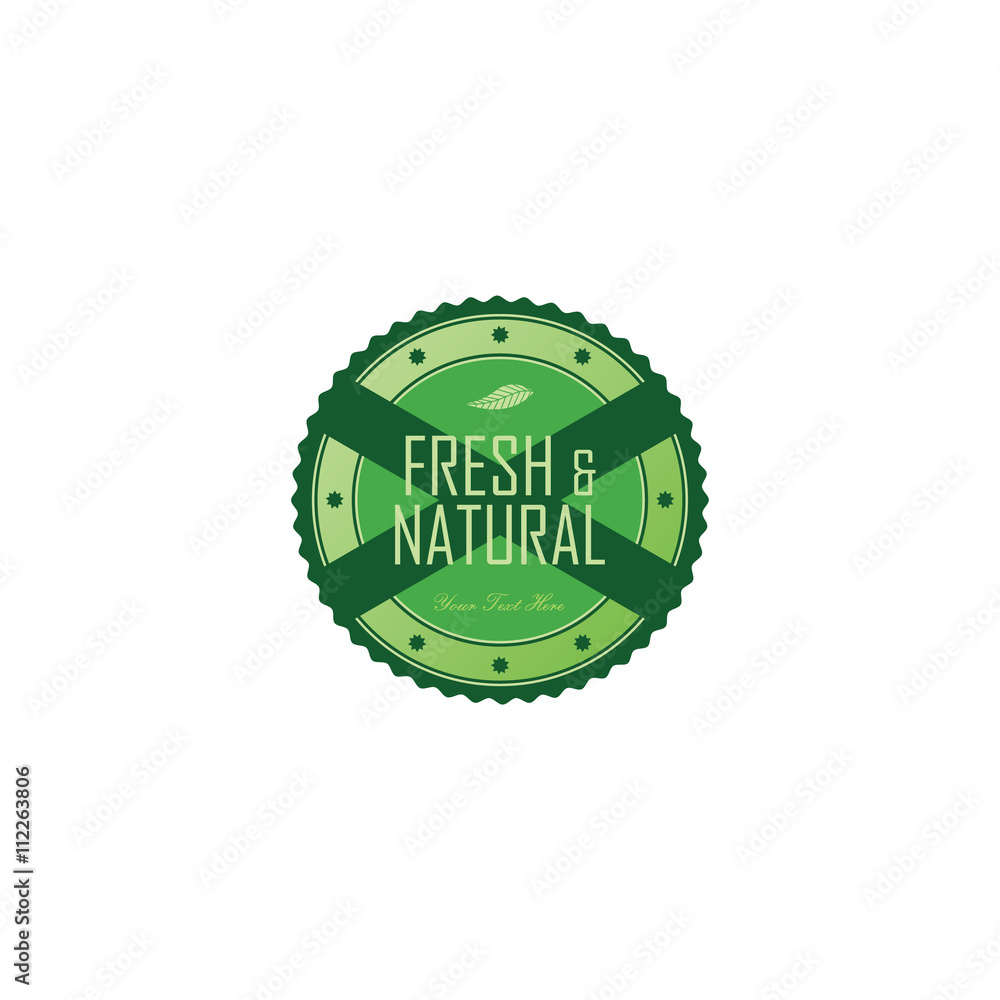 fresh eco friendly green theme label