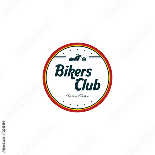 vintage motorcycle badge theme