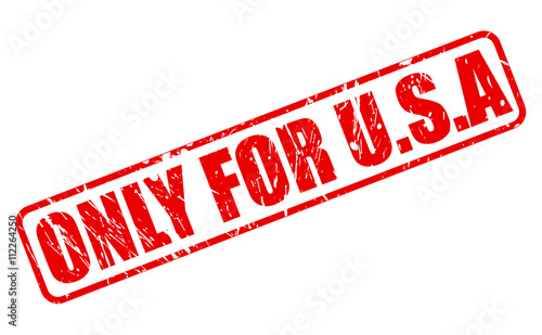 ONLY FOR USA red stamp text