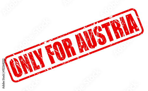 ONLY FOR AUSTRIA red stamp text