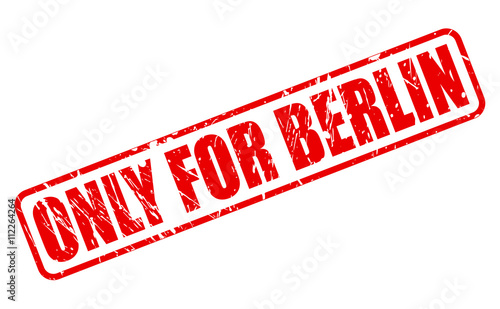 ONLY FOR BERLIN red stamp text