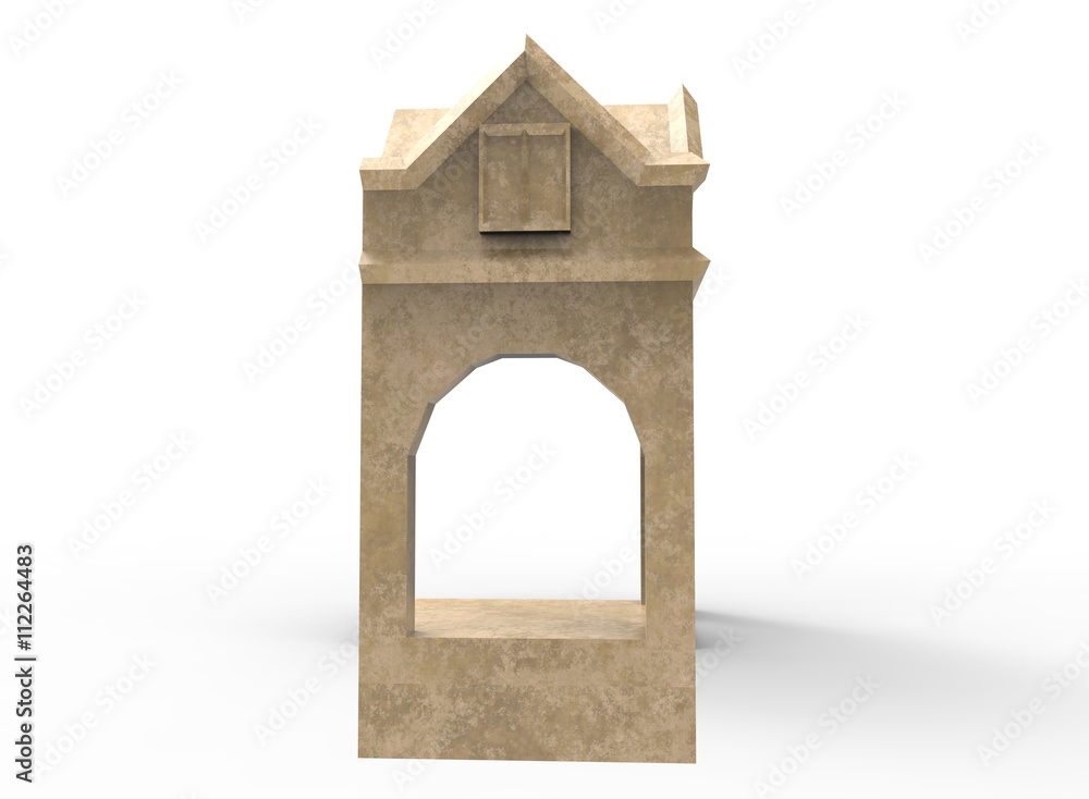 3d illustration of simple wall with empty window. low poly triangles and polygons style. icon for game web. rocks texture color. white background isolated with shadow. simple to use. 3d illustration of simple wall with empty window. low poly triangles and polygons style. icon for game web. rocks texture color. white background isolated with shadow. simple to use.