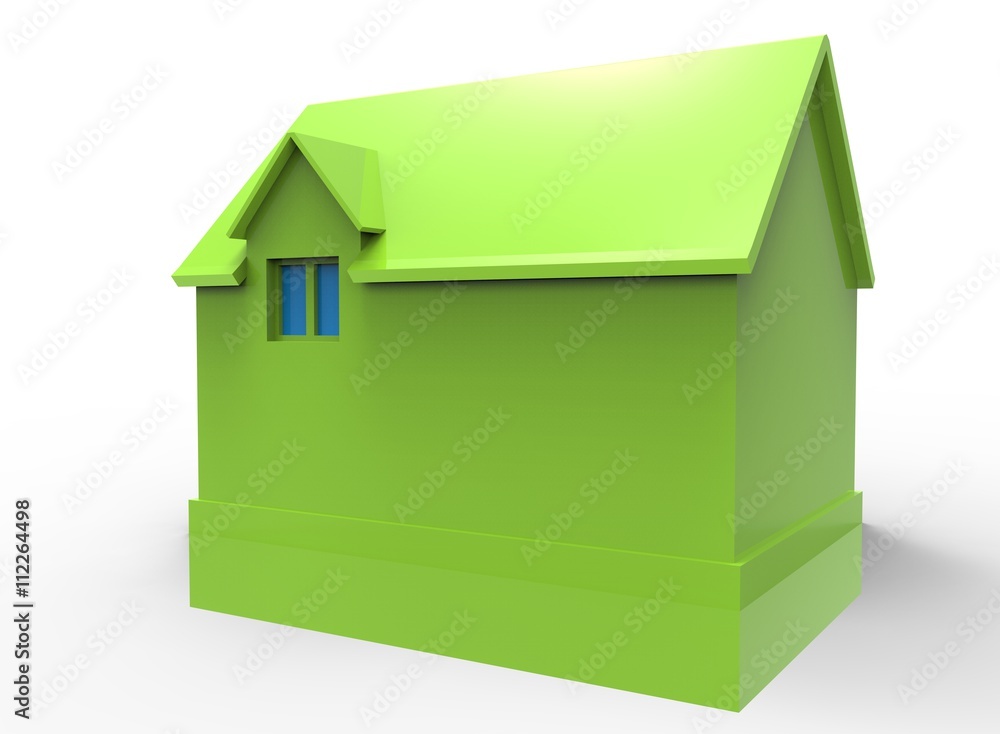 3d illustration of simple house with window. low poly triangles and polygons style. icon for game web. green blue texture color. white background isolated with shadow. simple to use. 3d illustration of simple house with window. low poly triangles and polygons style. icon for game web. green blue texture color. white background isolated with shadow. simple to use.