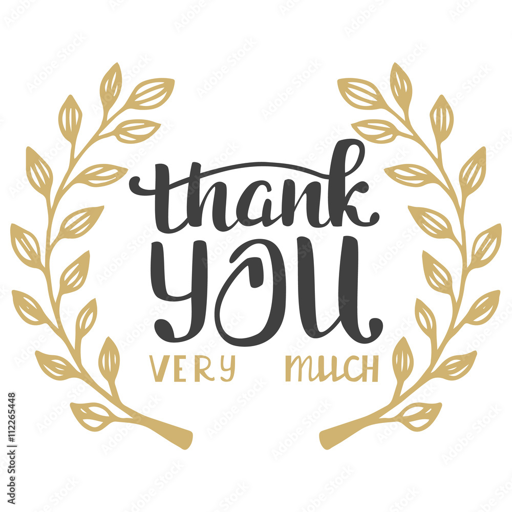 Obraz premium Thank you very much. Hand lettering inscription