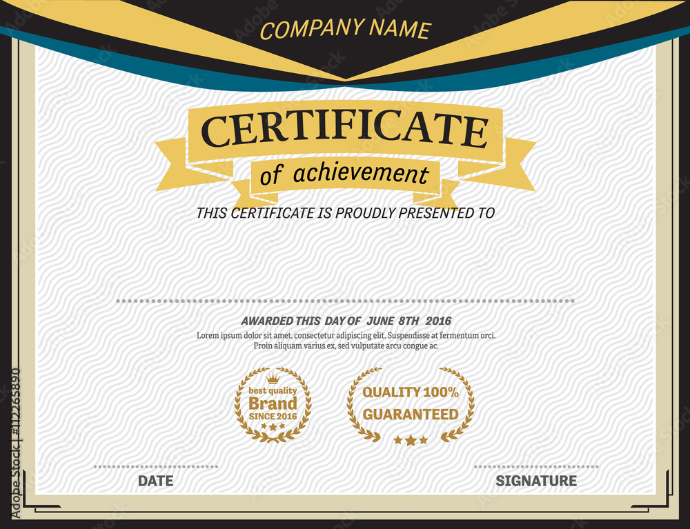 Obraz premium certificate diploma template vector illustration design