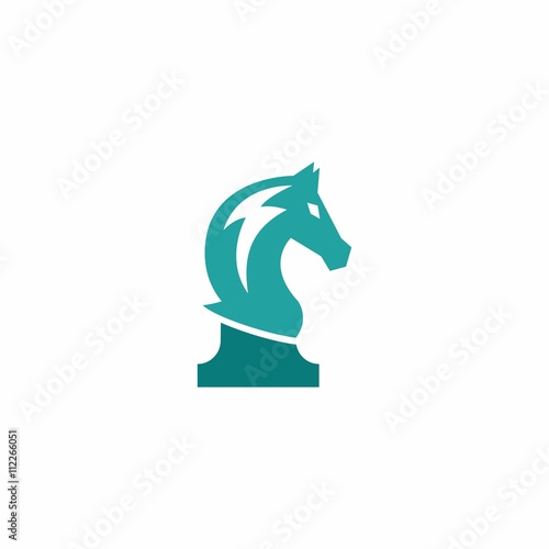 Elegant Chess Horse Logo