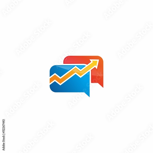 Sales social Chart Marketing Logo