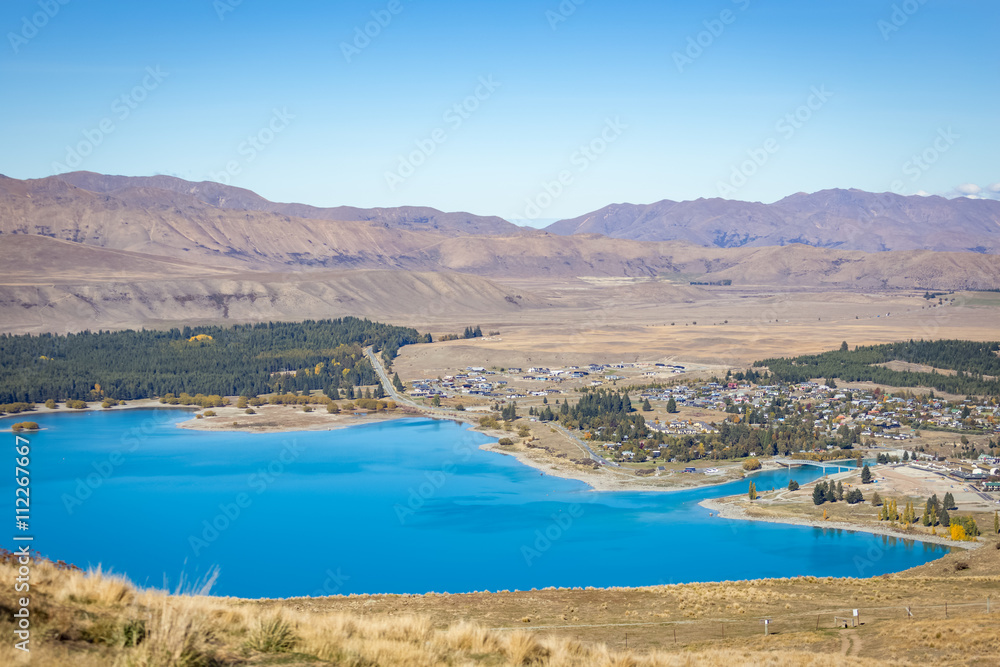 scenic of Lake Tekapo, New Zealand