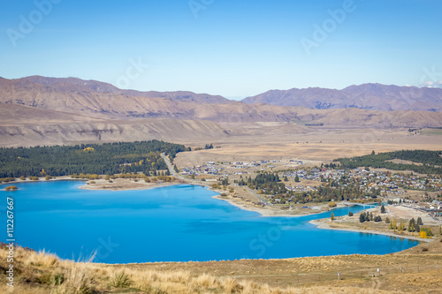 Fototapeta Naklejka Na Ścianę i Meble -  scenic of Lake Tekapo, New Zealand