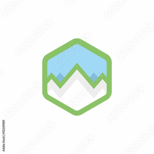 mountain logo icon vector