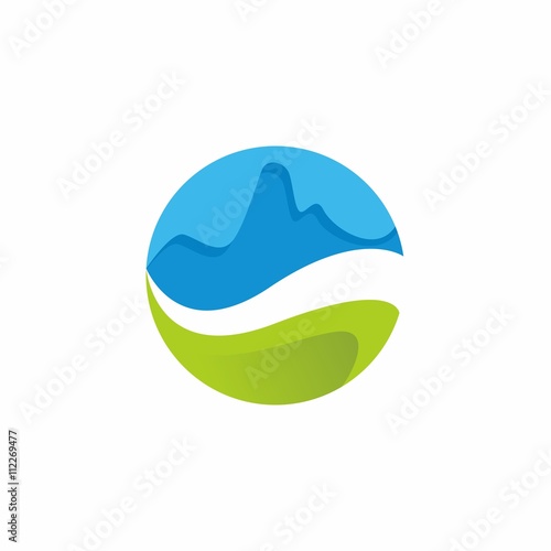 mountain logo icon vector