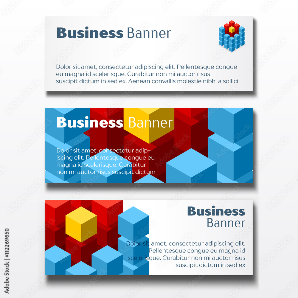 Fototapeta premium Set of three business banners