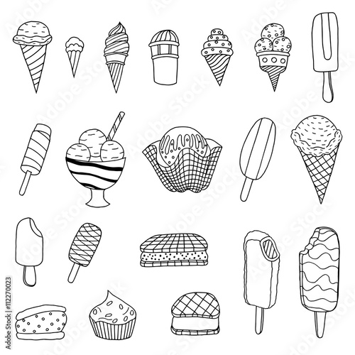 Collection of vector ice cream