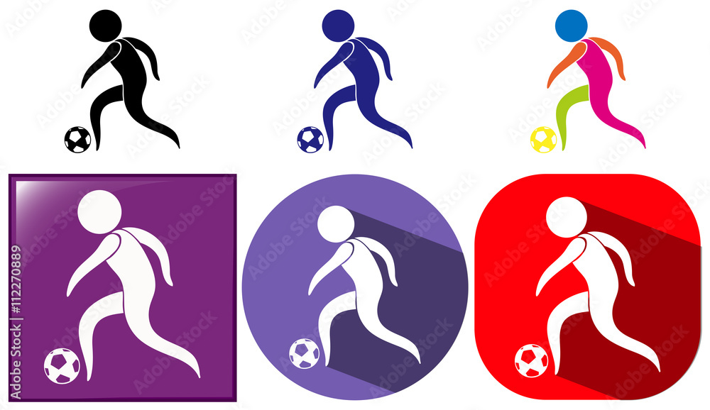 Icons design for soccer