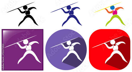Different icons design for pole vault