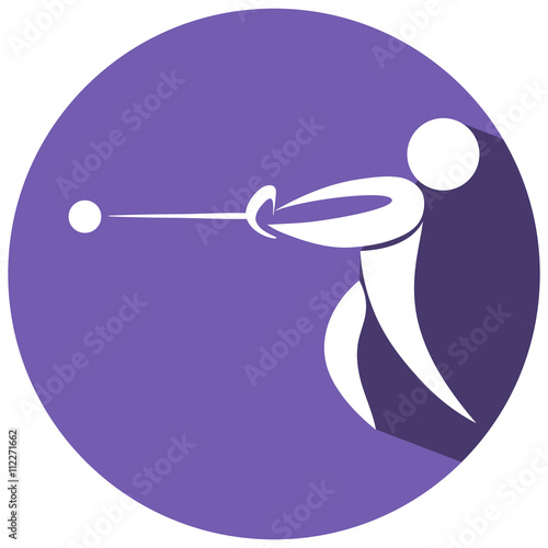 Round icon for hammer throwing