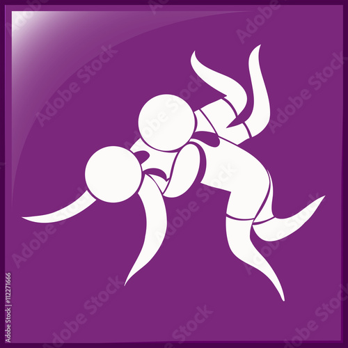 Sport icon design for wrestling
