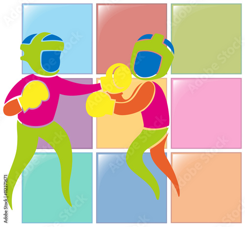 Sport icon design for boxing
