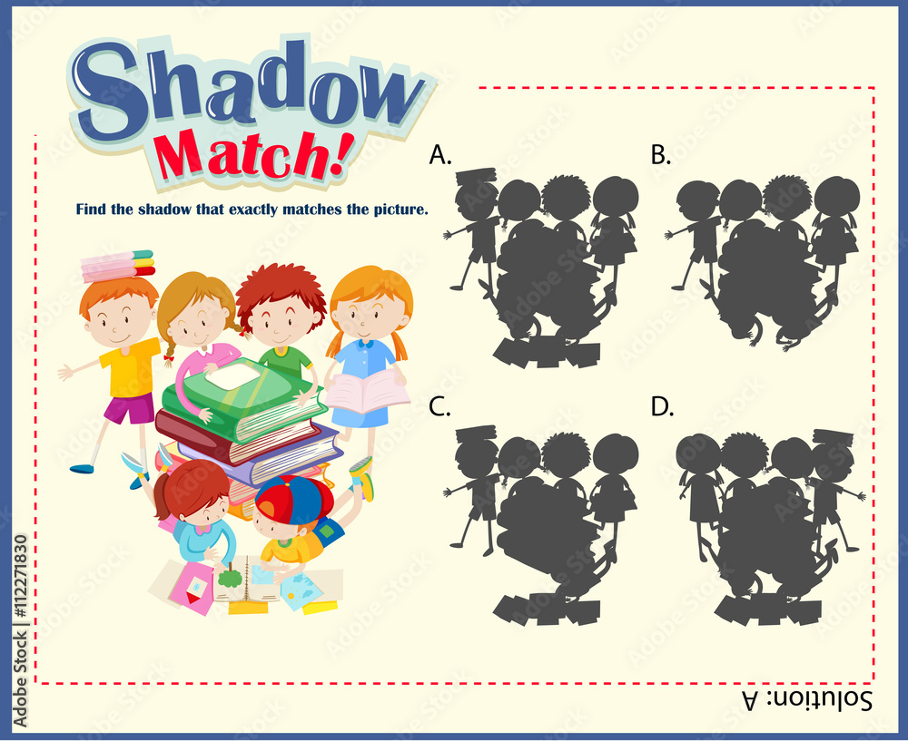 Game template with shadow matching children Game template with shadow matching children