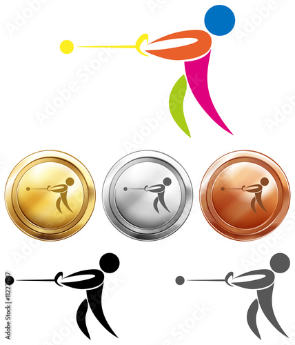 Different medal for hammer throwing