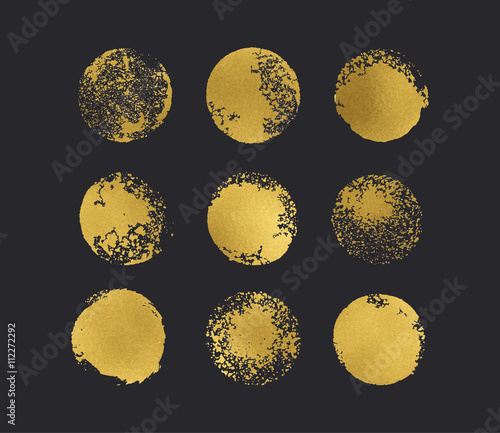 Golden glitter circles boho chic style