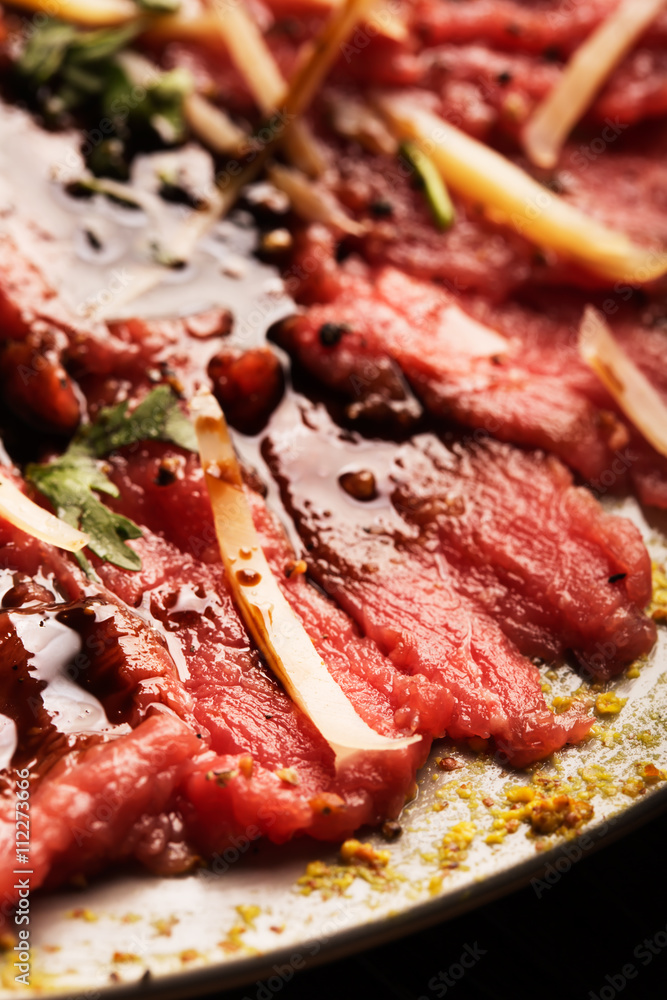 Carpaccio of beef on a plate Carpaccio of beef on a plate