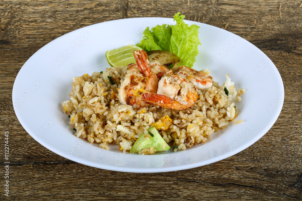 Fried rice with shrimps Fried rice with shrimps