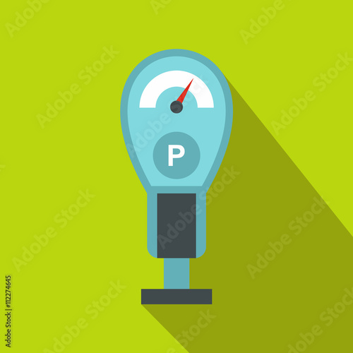 Parking meters icon in flat style