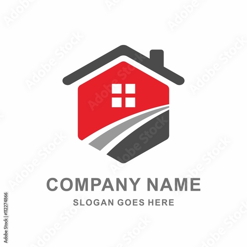 House Real Estate Architecture Arrow Vector Logo Template