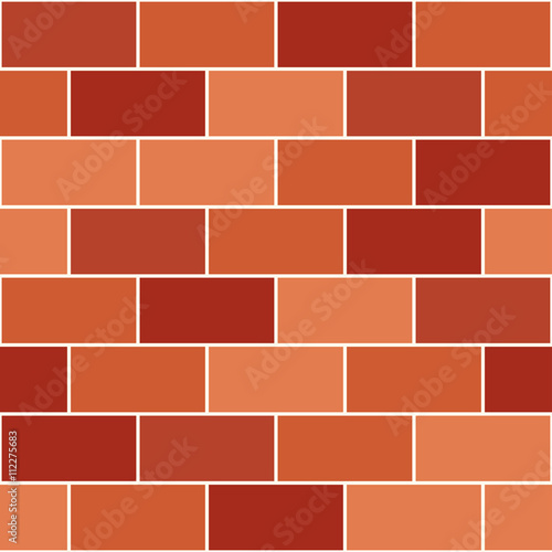 Red Orange Brick Wall Seaml...