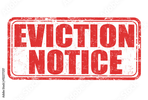 Eviction notice stamp photo