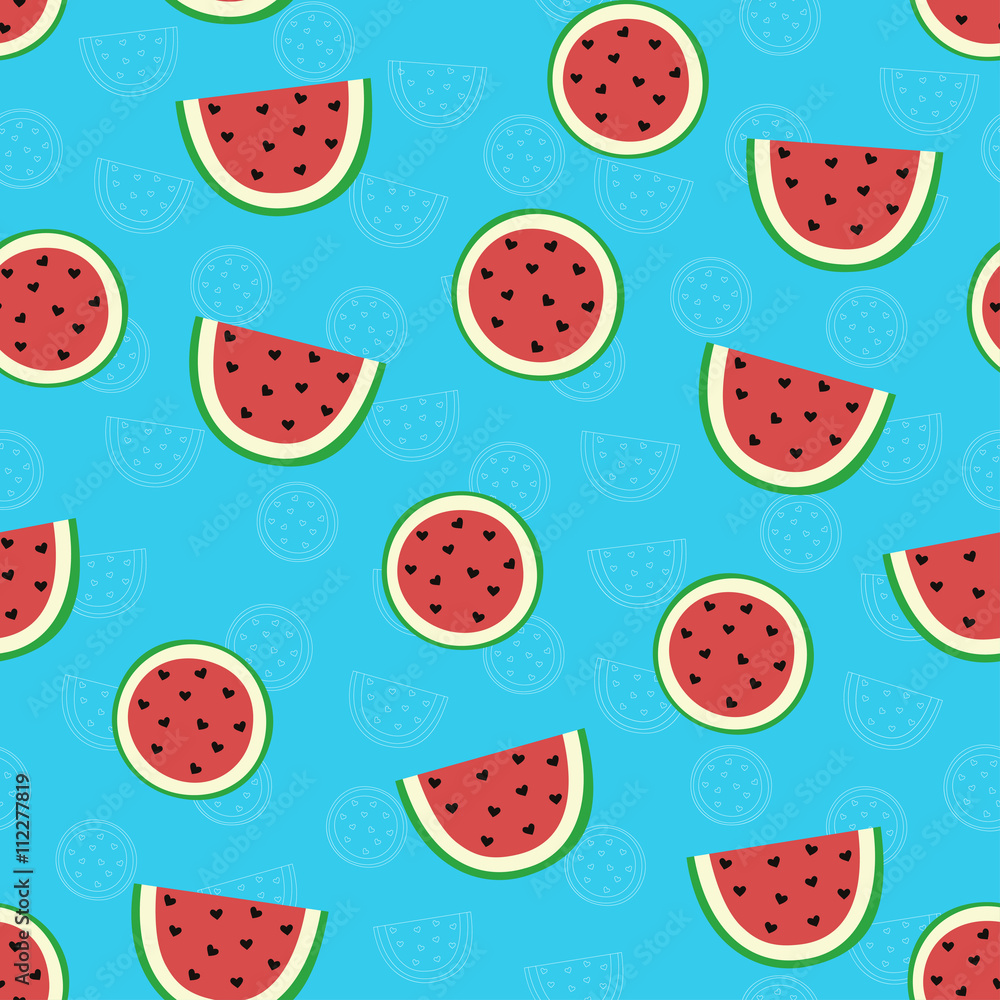 watermelon summer vivid colors seamless pattern watermelon summer vivid colors seamless pattern