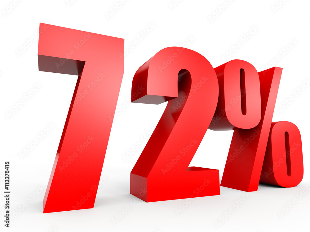 Discount 72 percent off. 3D illustration. Discount 72 percent off. 3D illustration.