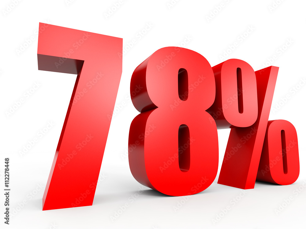 Discount 78 percent off. 3D illustration. Discount 78 percent off. 3D illustration.