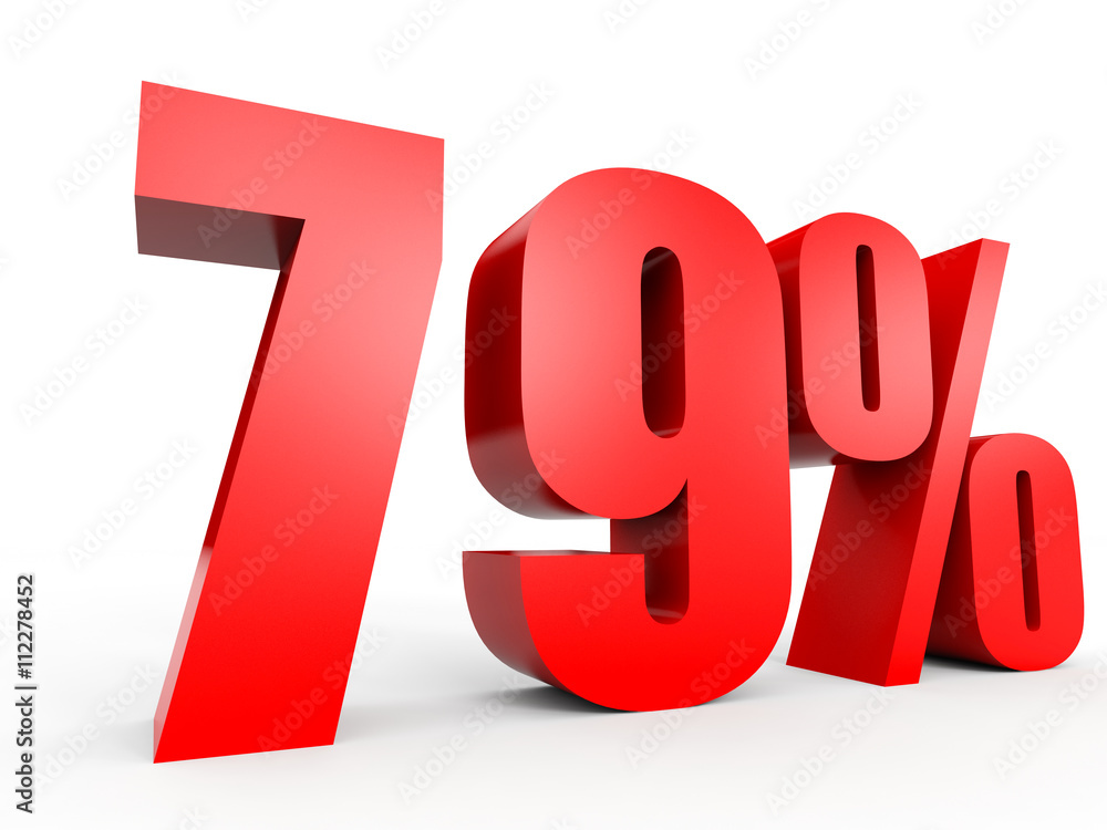 Discount 79 percent off. 3D illustration. Discount 79 percent off. 3D illustration.