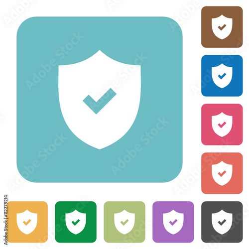 Flat active security icons