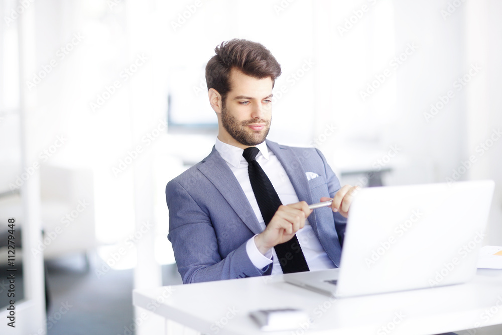 Financial businessman at work Financial businessman at work