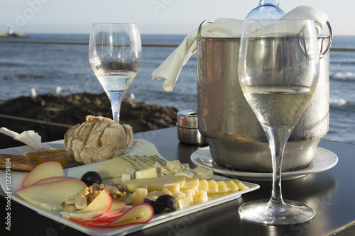 Wine and Cheese by the Atlantic Ocean