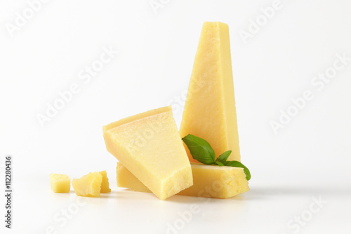 wedges of parmesan cheese