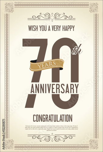 Anniversary retro vintage background