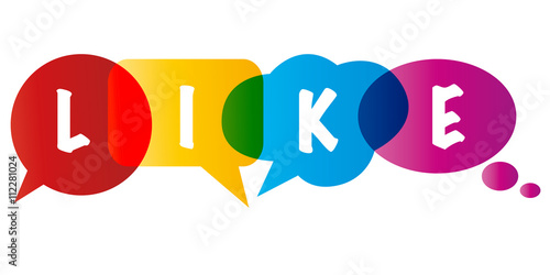 Like - bunte Sprechblasen