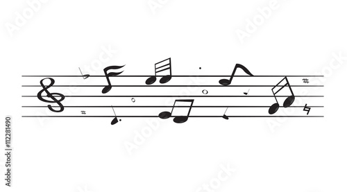 Song notes floating