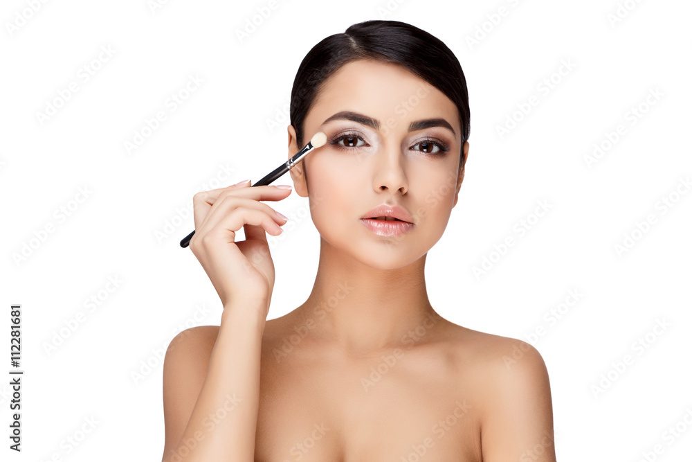 Young brunette woman with beautiful clean skin Young brunette woman with beautiful clean skin