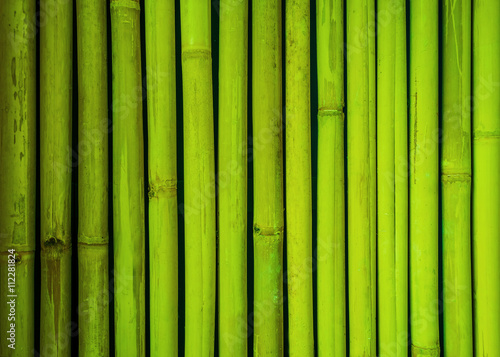 Fototapeta Naklejka Na Ścianę i Meble -  Green bamboo fence texture, bamboo background, texture background, bamboo texture