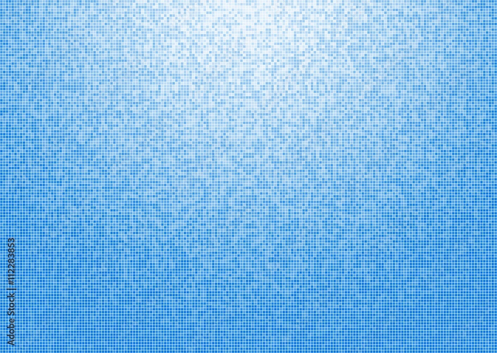 Fototapeta premium Blue Mosaic Tile Background #Vector Graphic