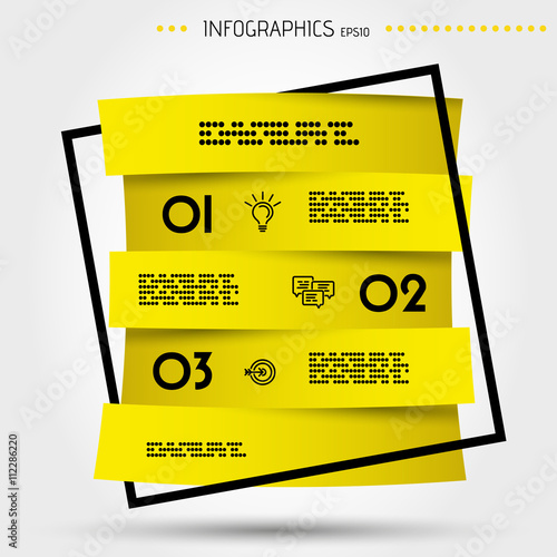 yellow zig-zag infographic template