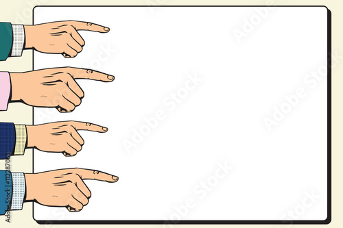 Hands index finger pointer poster