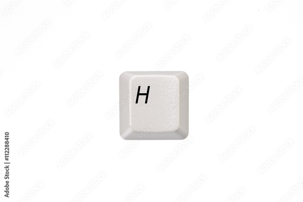 White keyboard keys - letter H White keyboard keys - letter H